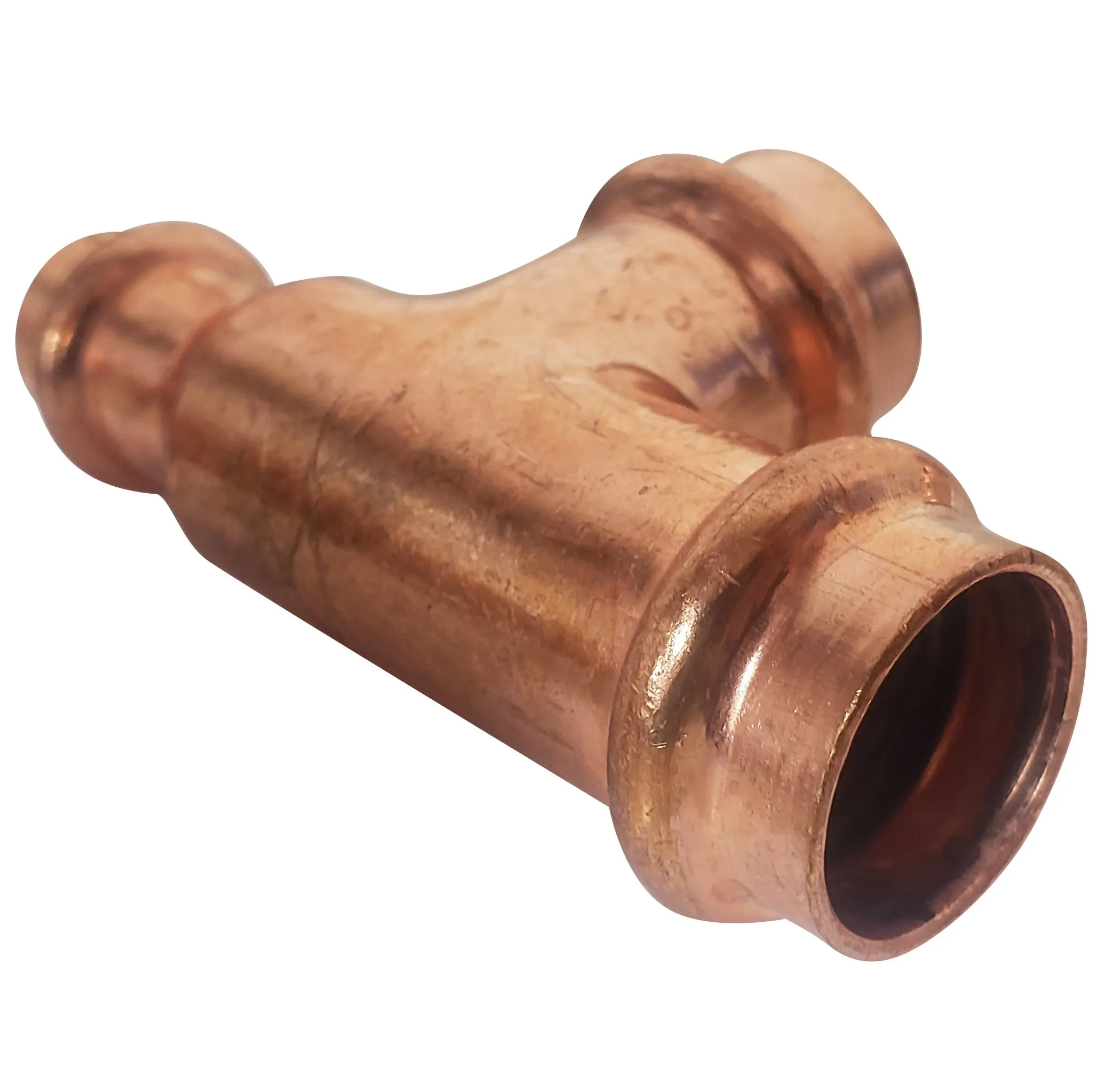 1-1/2" x 1-1/4" x 1-1/4" Press Copper Reducing Tee P x P x P Low Lead ProPress Compatible