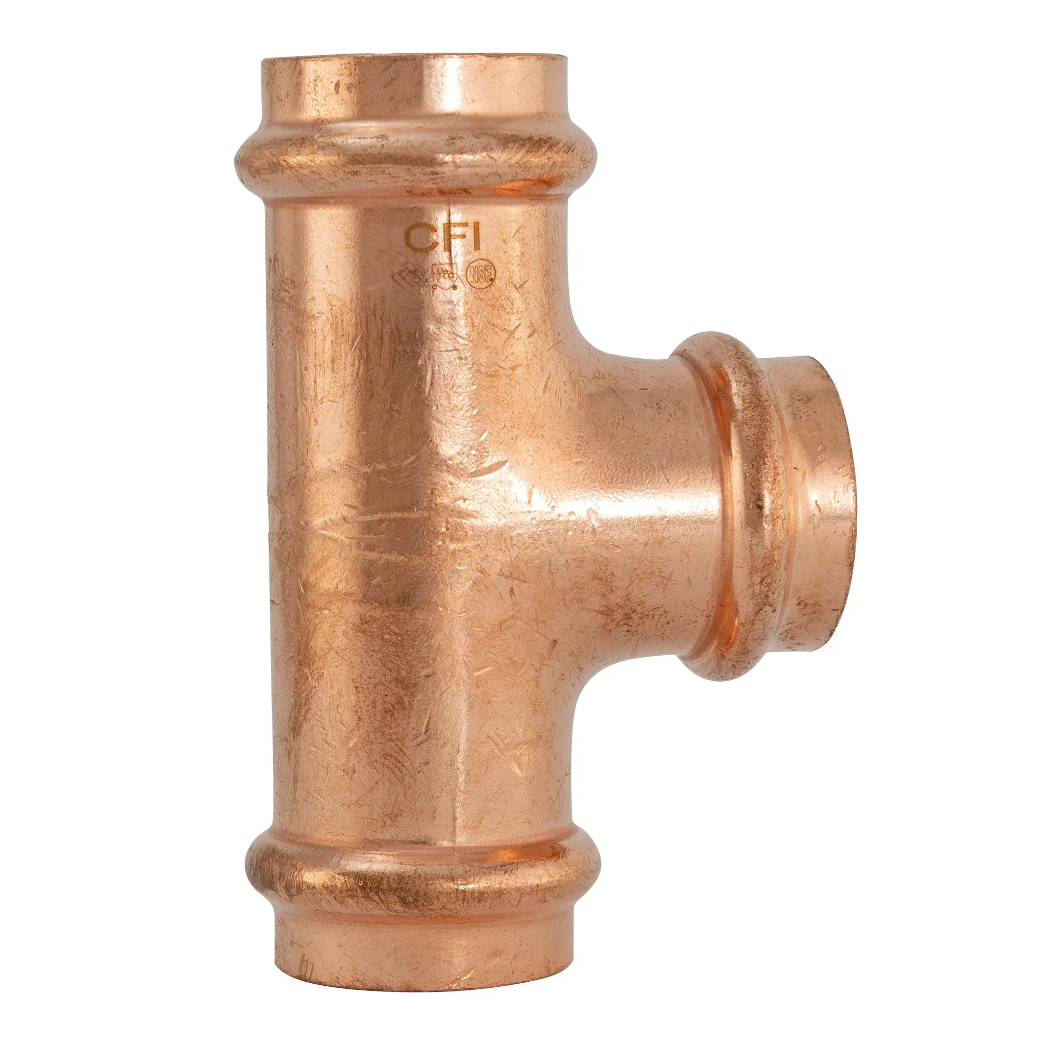 2-1/2" Press Copper Tee Fitting P x P x P Low Lead ProPress Compatible