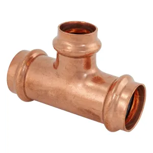 3" x 3" x 2" Press Copper Reducing Tee P x P x P Low Lead ProPress Compatible