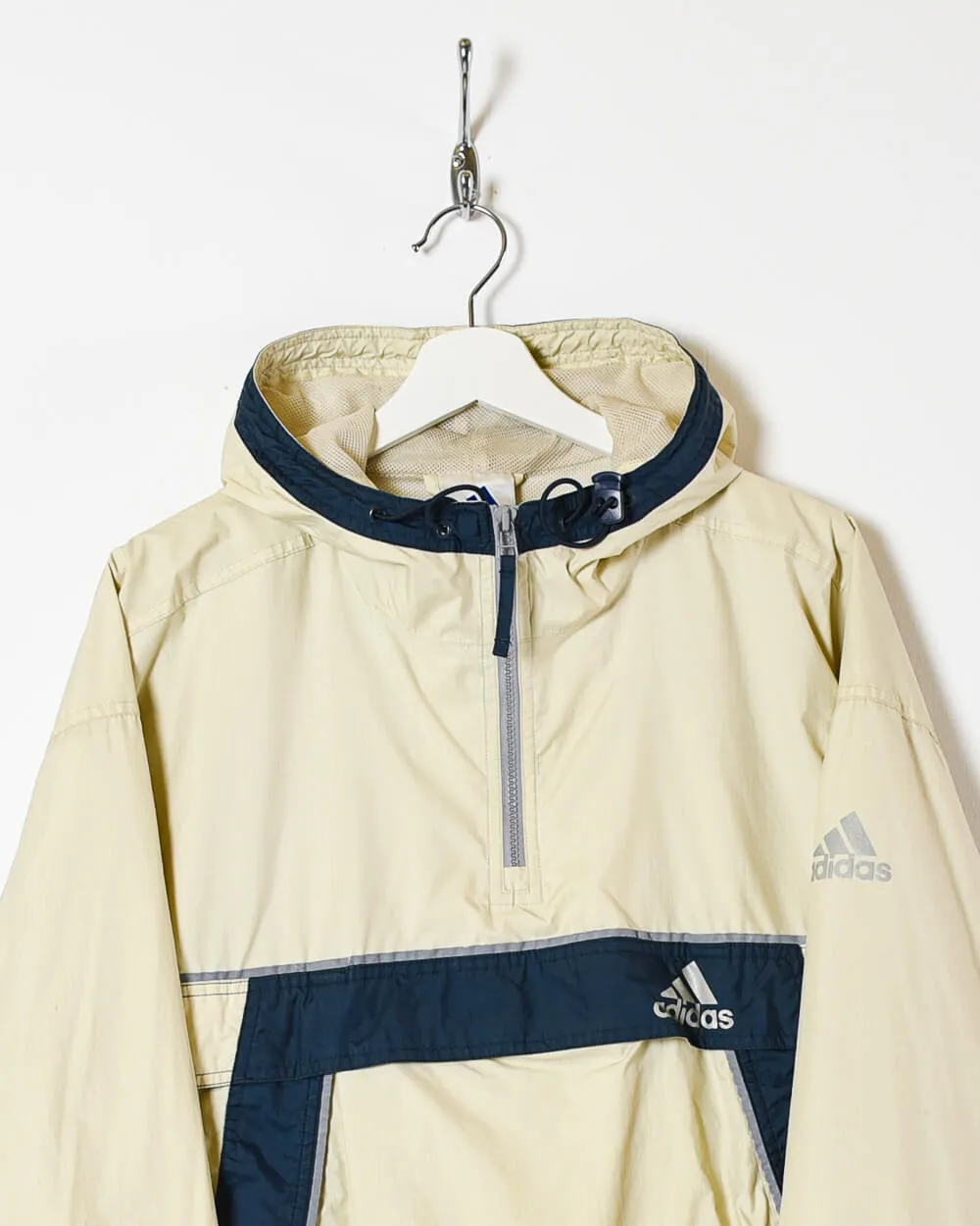 Adidas 1/4 Zip Hooded Windbreaker Jacket - Medium