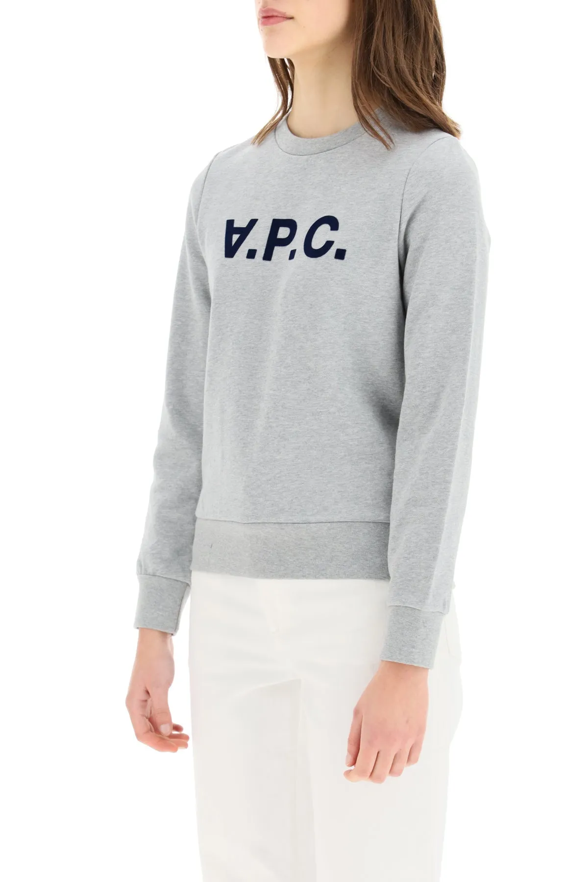 A.p.c. sweatshirt logo COFAX F27644 GRIS CHINE