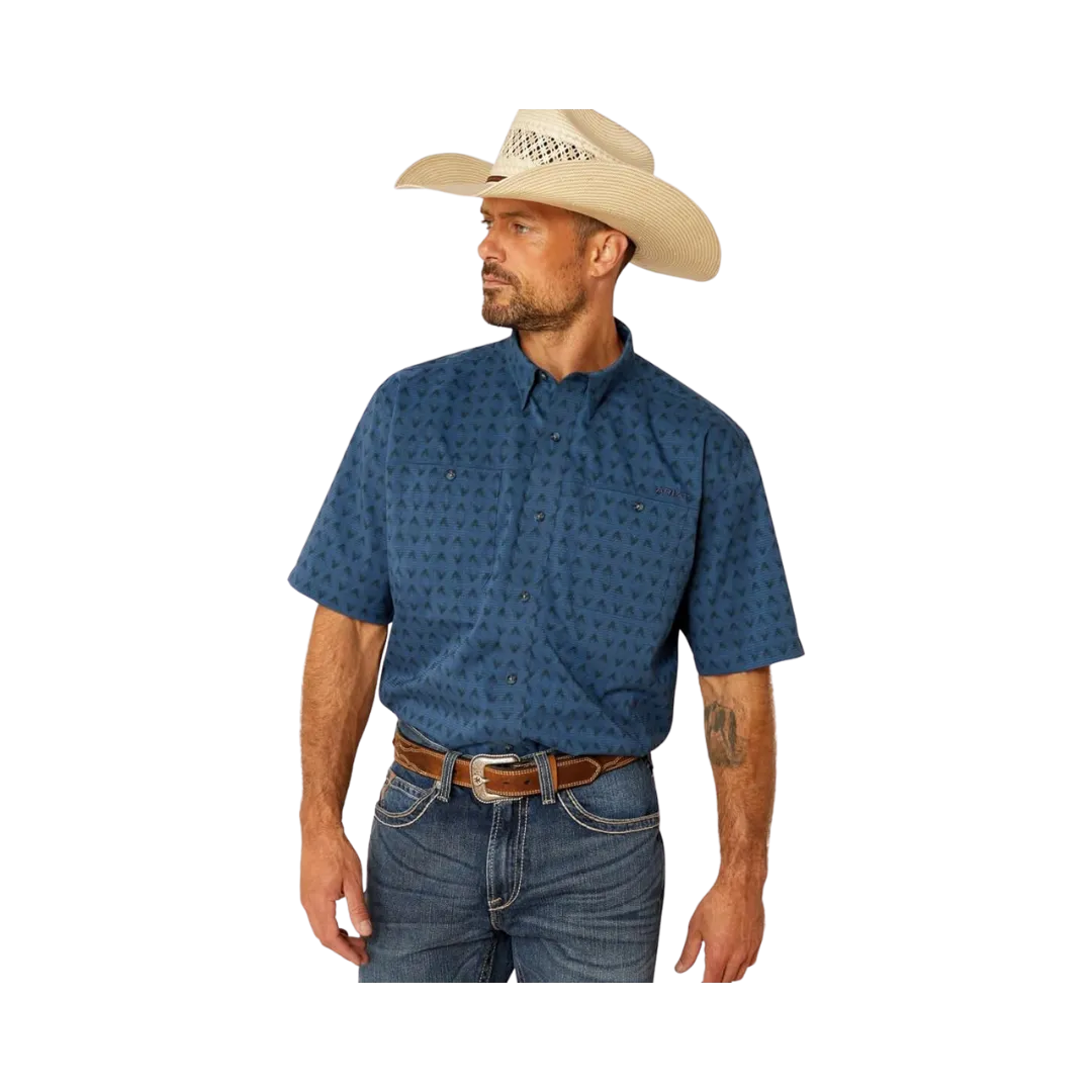 Ariat Men's 360 Airflow Classic Fit Ensignd Blue Shirt