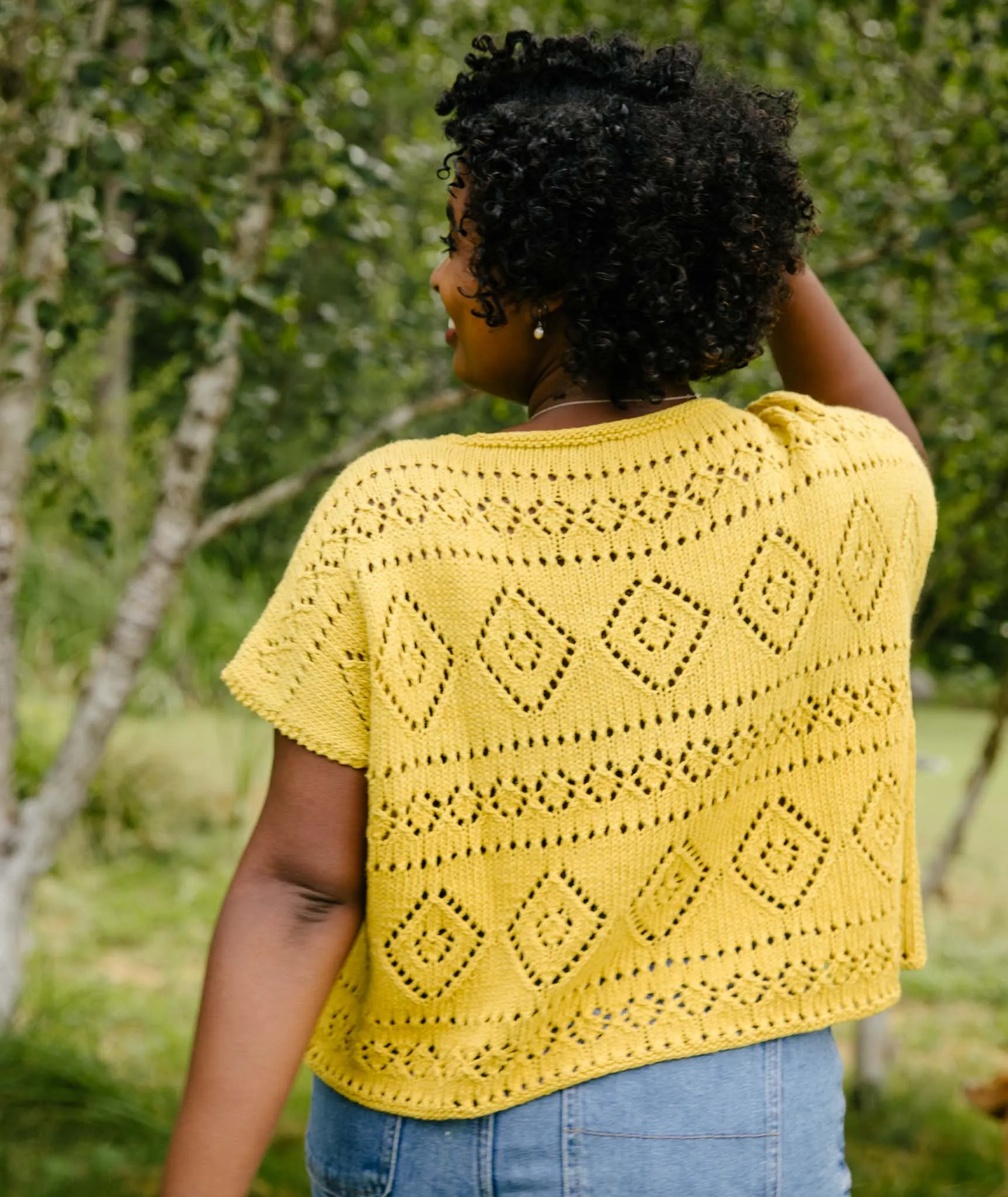 Boxy Lace Tee Using Rowan Creative Linen