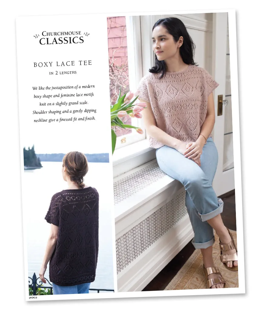 Boxy Lace Tee Using Rowan Creative Linen