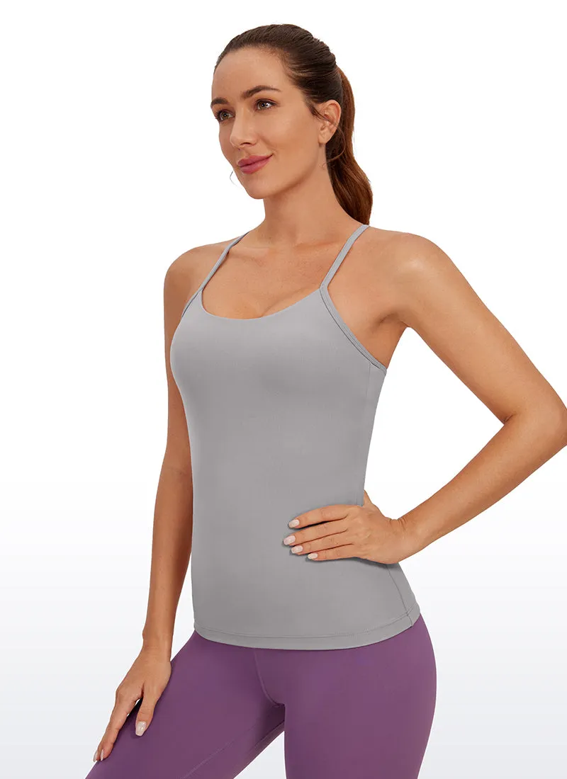 Butterluxe Hip Length Built-in Bra Tank Y Back