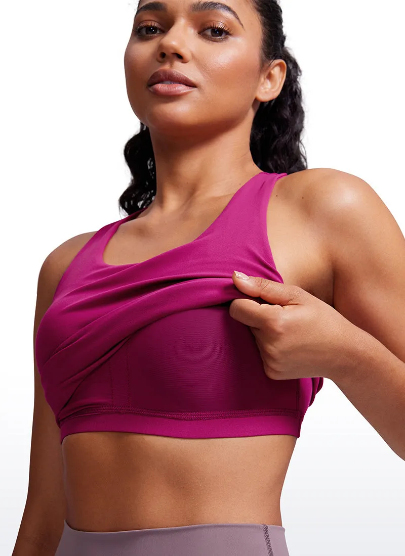 Butterluxe Waist Length Built-in Bra Tank Racerback