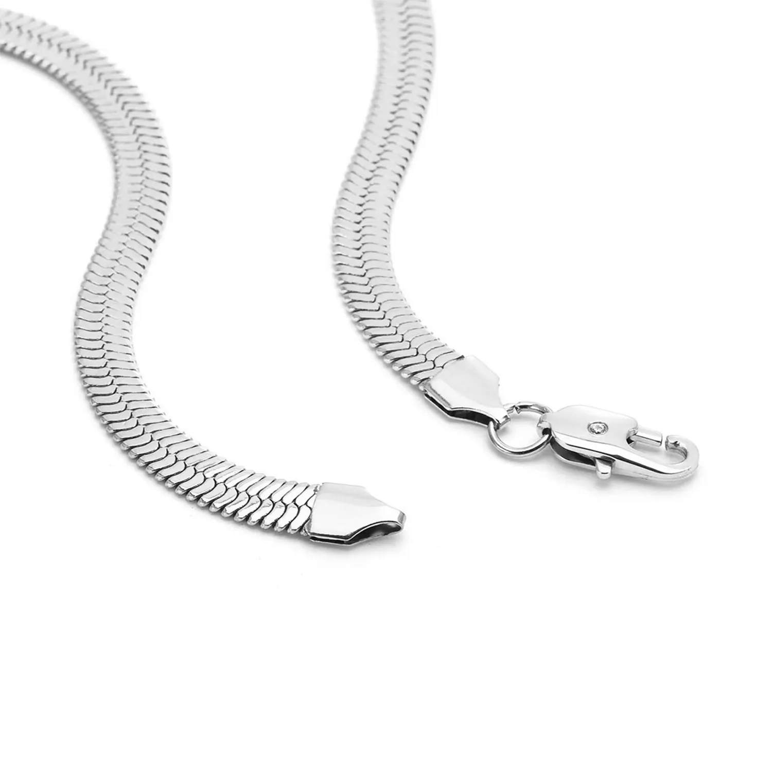 C006W B.Tiff 6mm Herringbone Chain Necklace