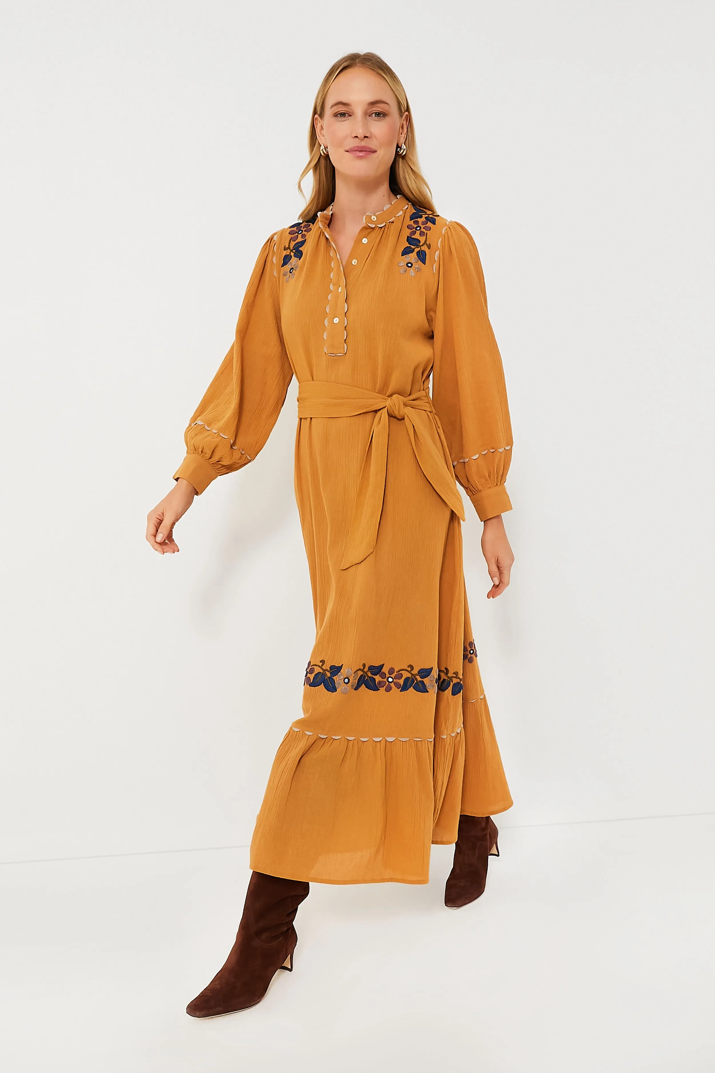 Camel Mathilda Long Dress