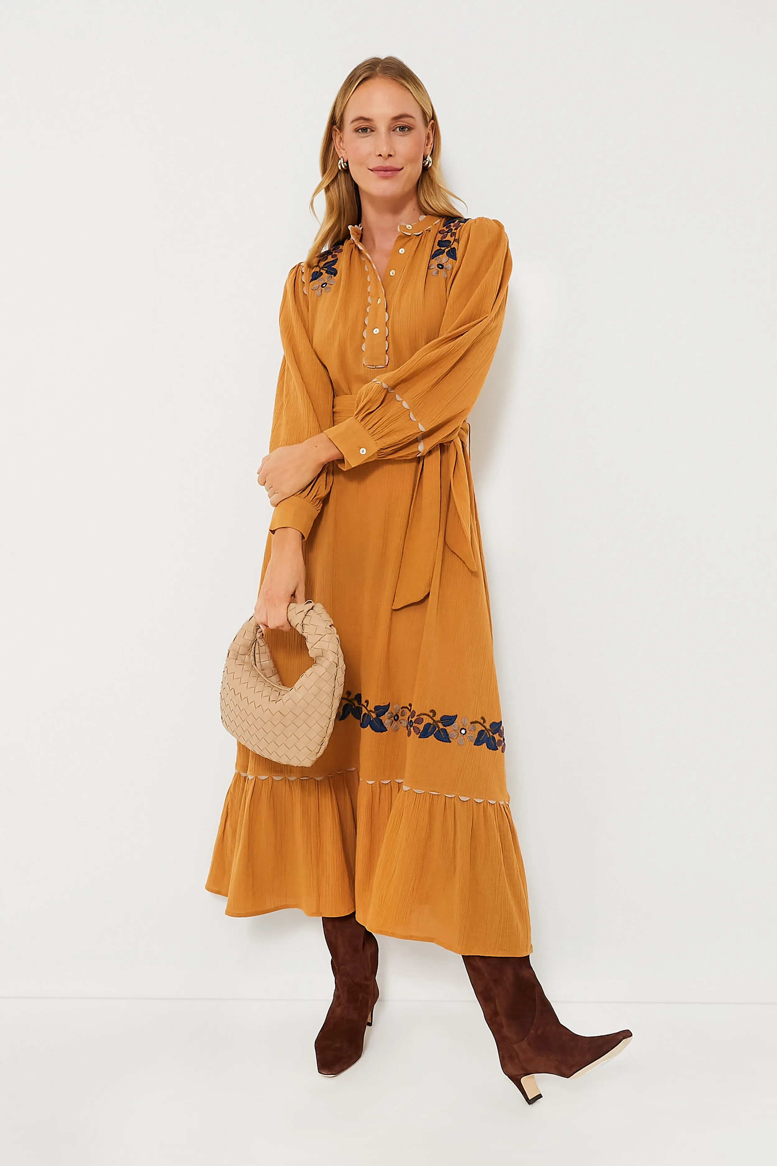 Camel Mathilda Long Dress