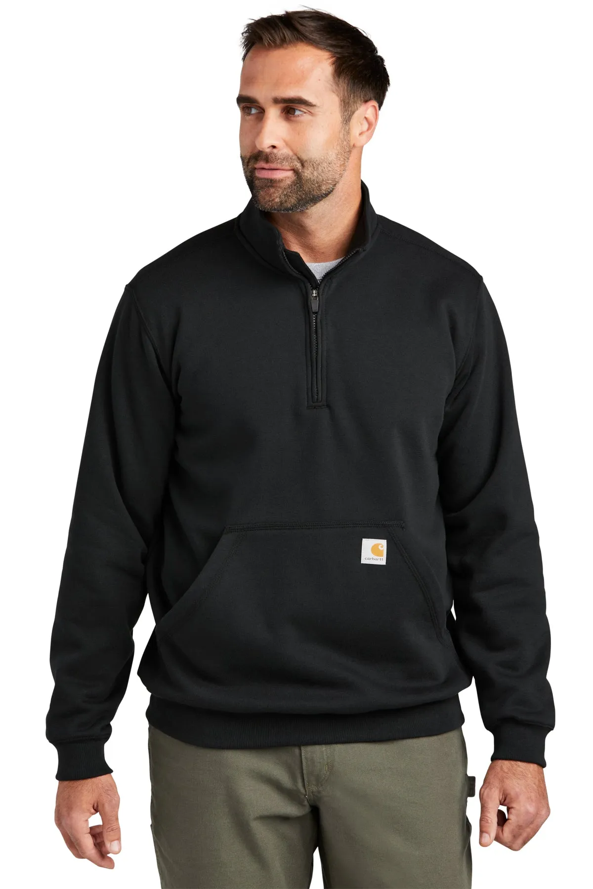 Carhartt Mock Neck Custom Sweatshirts, Black