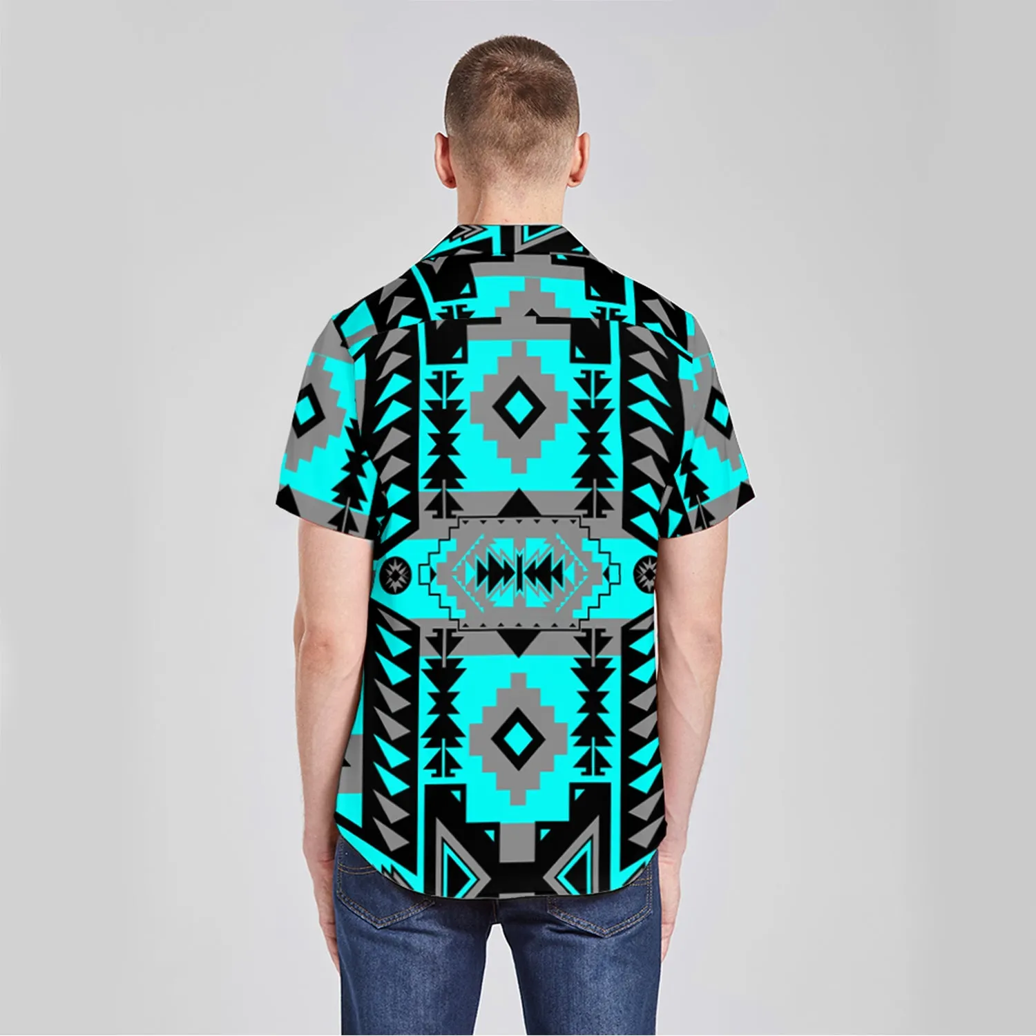 Chiefs Mountain Sky Button Up Silk Shirt