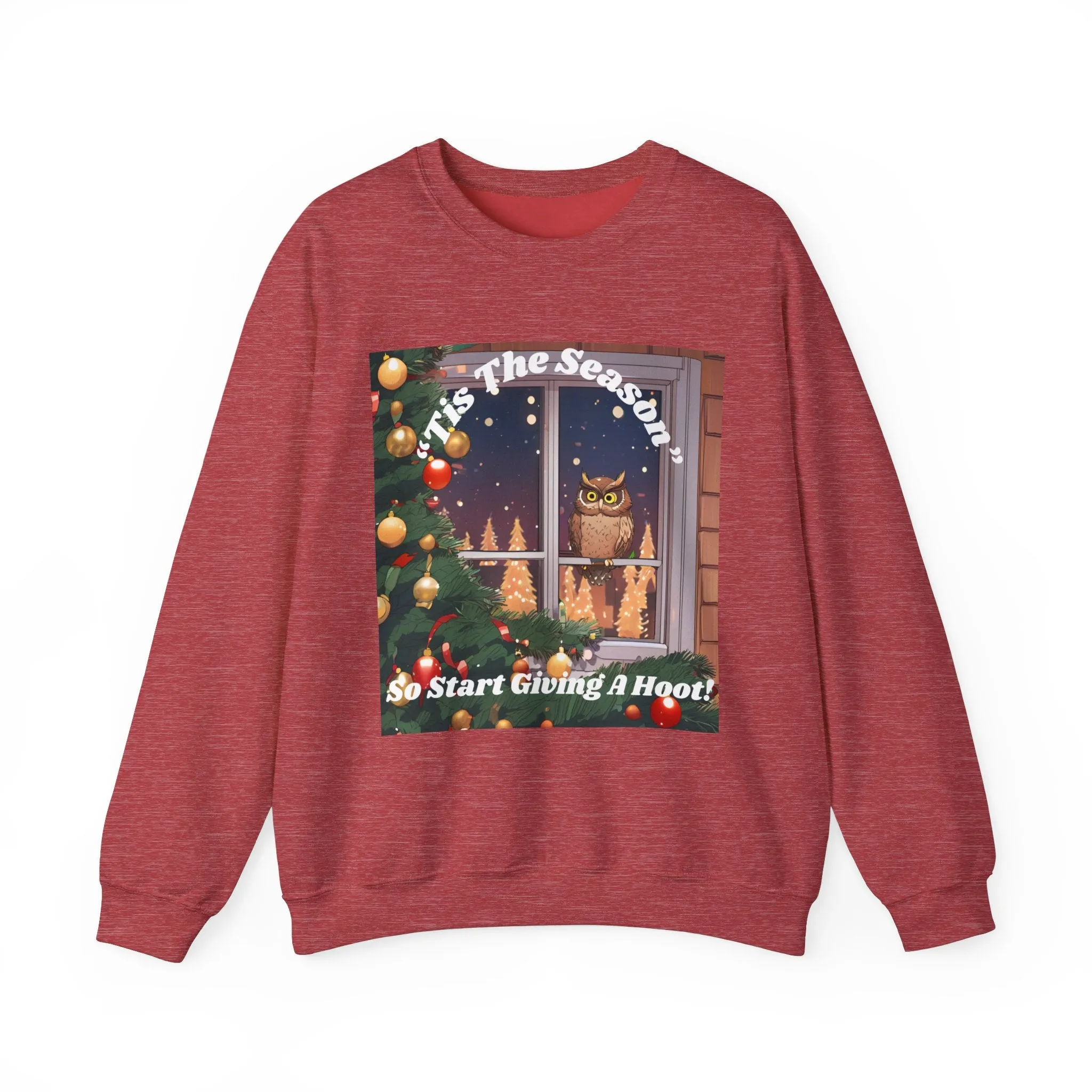 Christmas Owl Sweatshirt – 'Tis the Season to Give A Hoot!