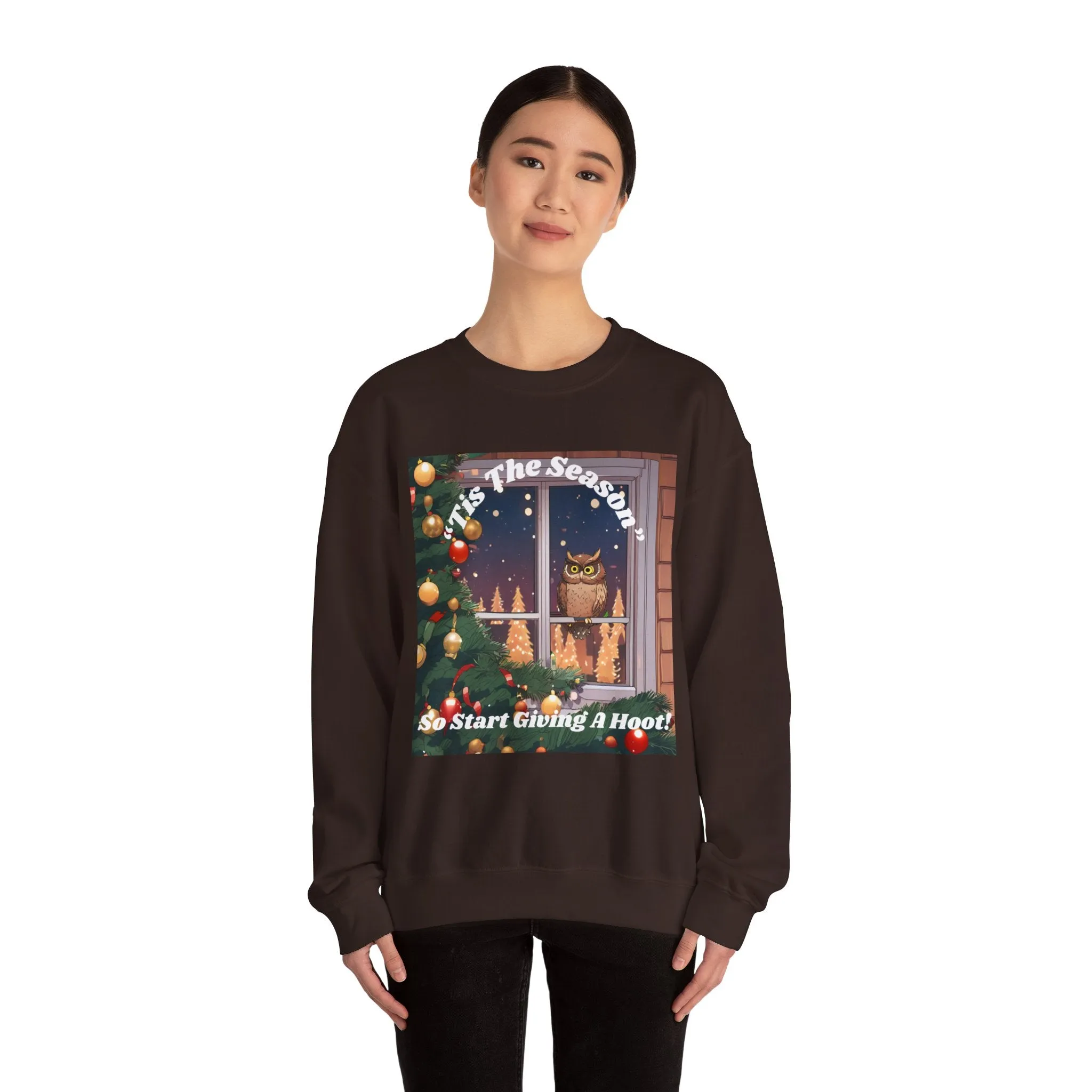 Christmas Owl Sweatshirt – 'Tis the Season to Give A Hoot!