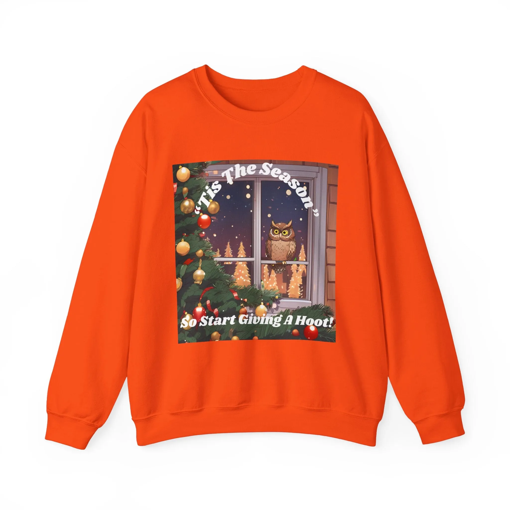 Christmas Owl Sweatshirt – 'Tis the Season to Give A Hoot!