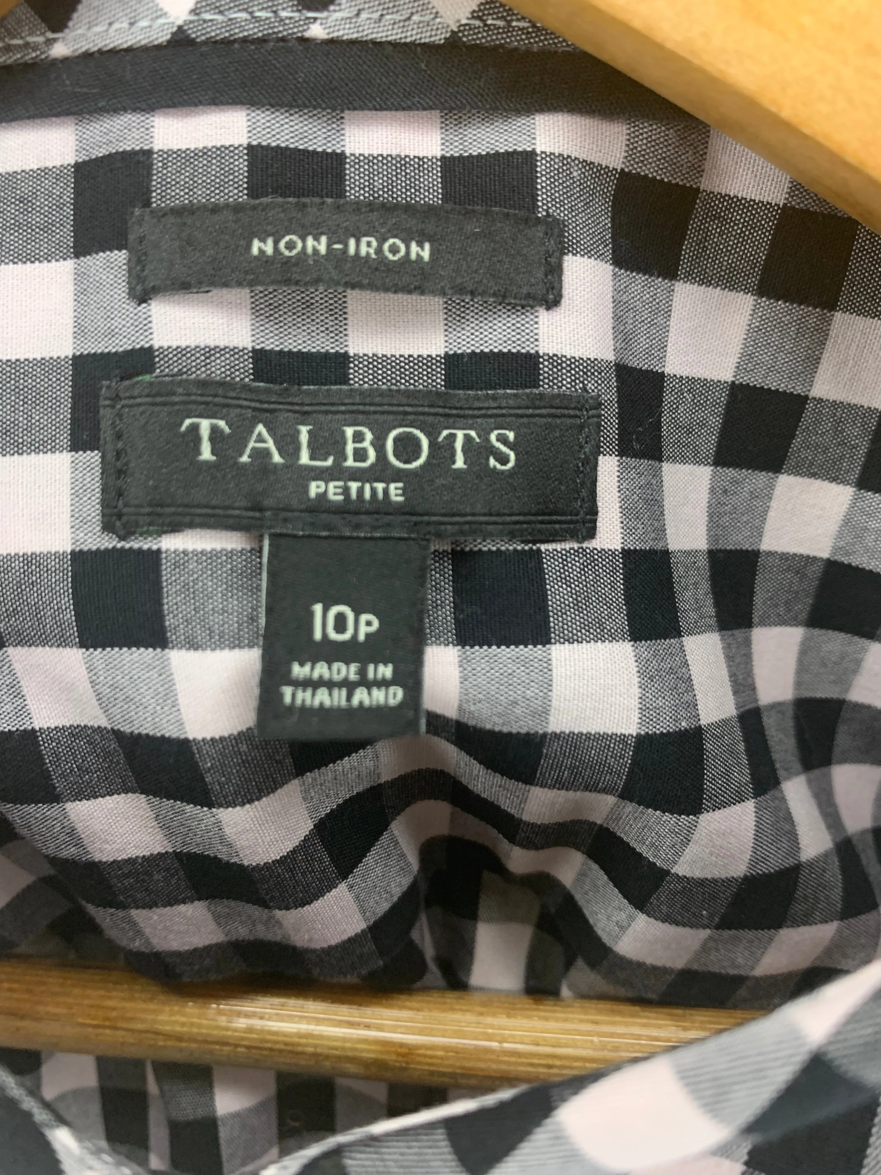 Classic Gingham Checkered Button-Up Shirt, 10P