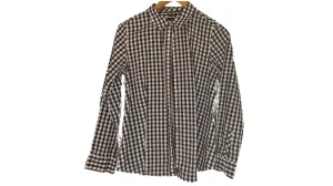 Classic Gingham Checkered Button-Up Shirt, 10P