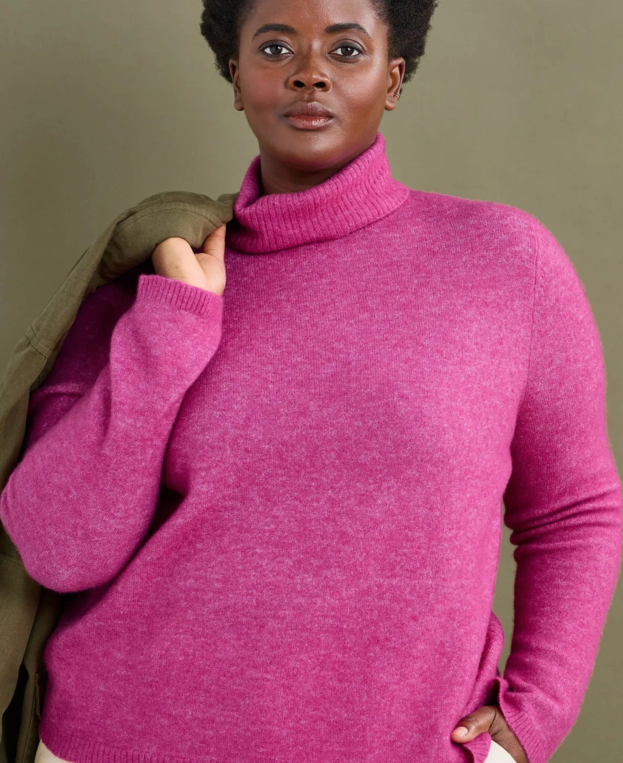 Cloud Chasing Roll Neck Jumper - Crocus