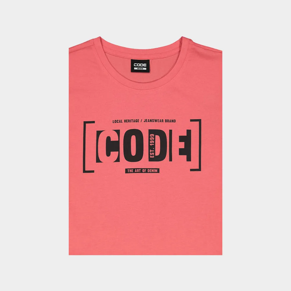 Code Mens Fineline Graphic Tee Orange/Black _ 180695 _ Orange