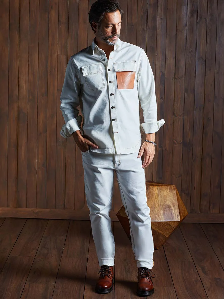 Cognac Pocket Denim Shirt