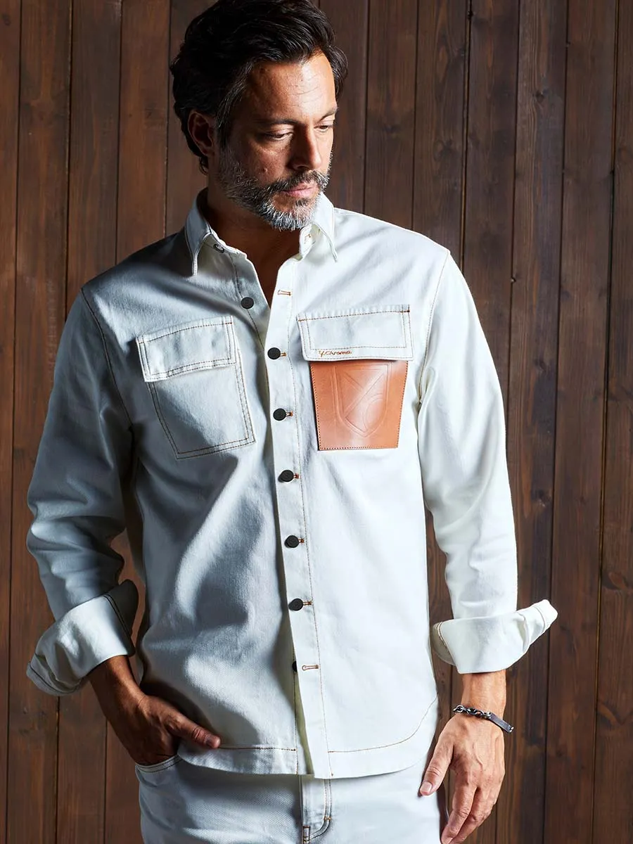 Cognac Pocket Denim Shirt