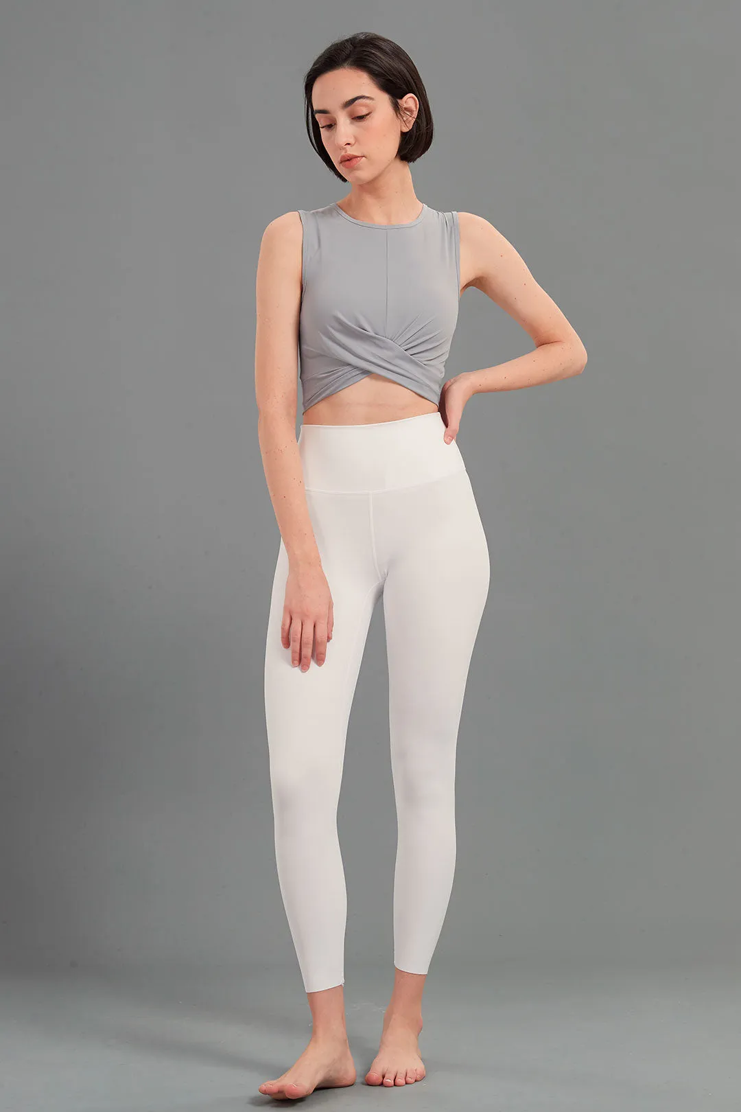 Crossover Hem Cropped Sports Top