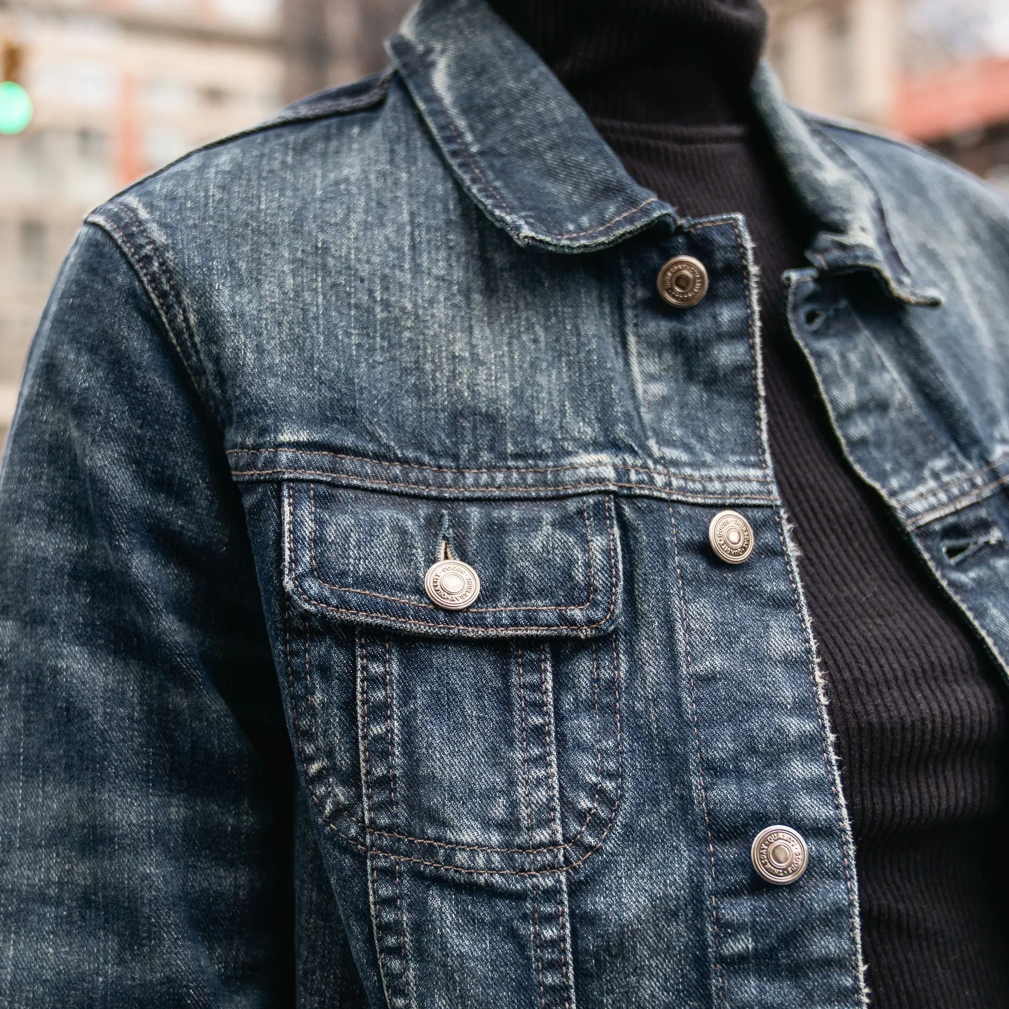 Denim Trucker Jacket | Faded Indigo