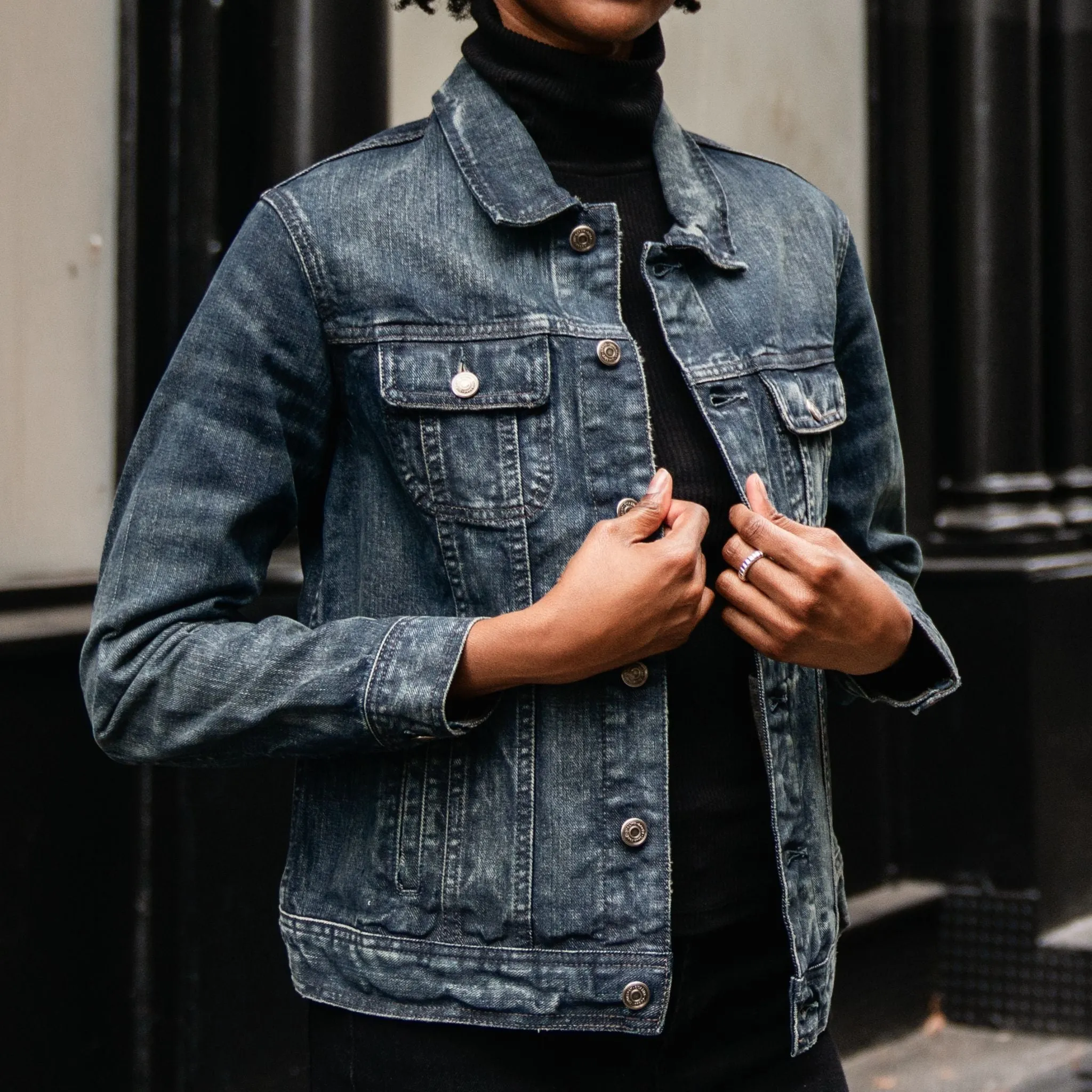 Denim Trucker Jacket | Faded Indigo