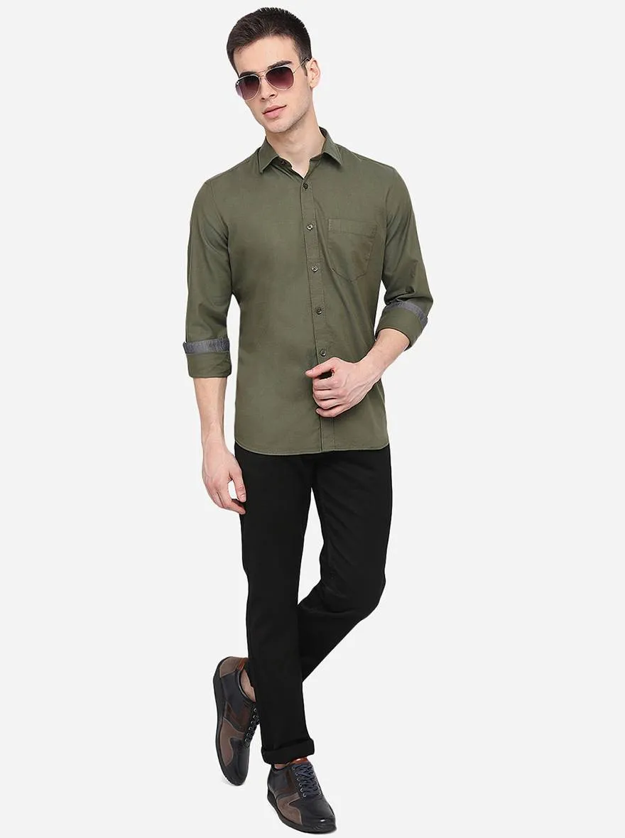 Duck Green Checked Slim Fit Semi Casual Shirt | JadeBlue