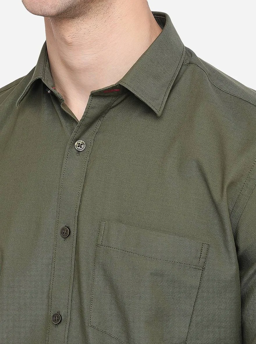 Duck Green Checked Slim Fit Semi Casual Shirt | JadeBlue