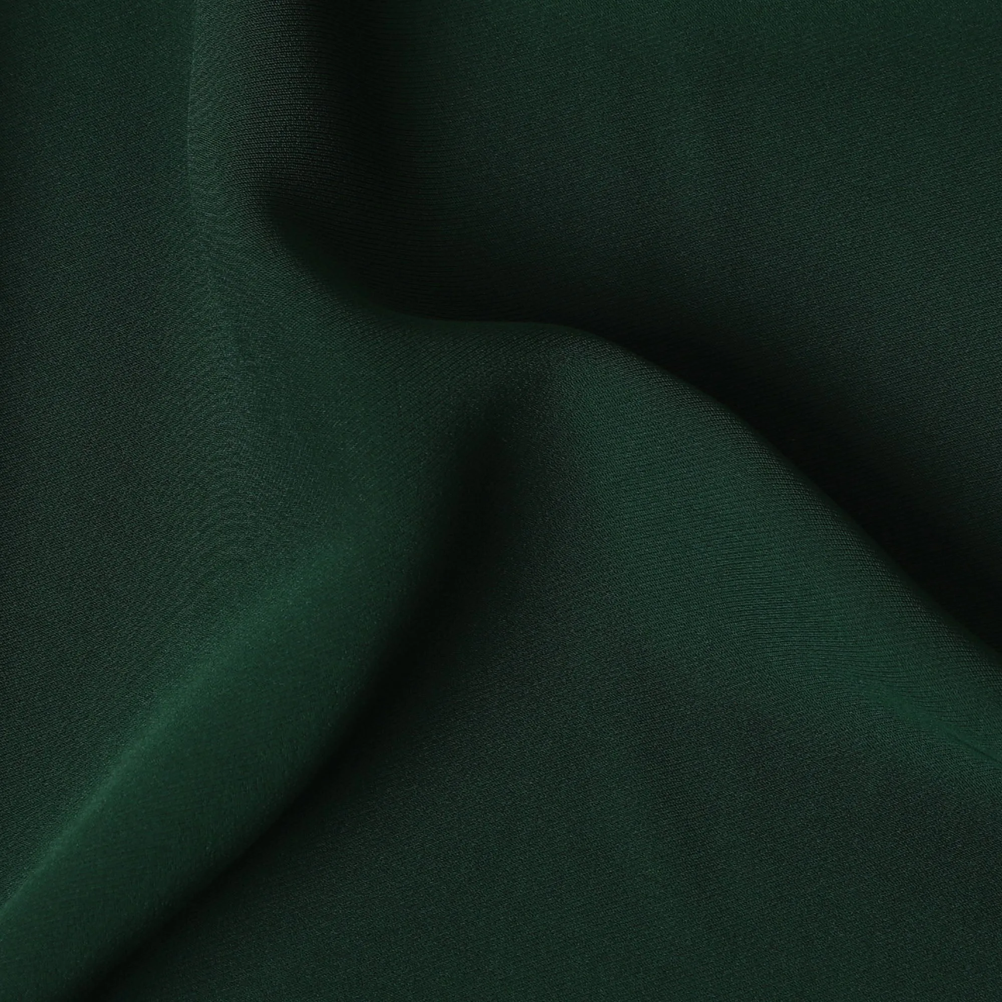 Elegant Dark Green Synthetic Stretchable Crepe Fabric - 140 cm Wide-D19391