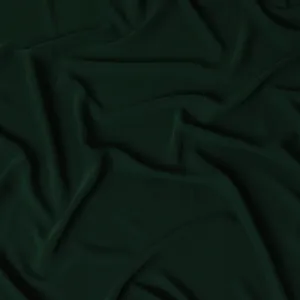 Elegant Dark Green Synthetic Stretchable Crepe Fabric - 140 cm Wide-D19391