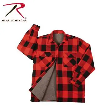 Extra Heavyweight Buffalo Plaid Sherpa Lined Flannel Shirts