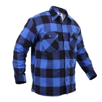 Extra Heavyweight Buffalo Plaid Sherpa Lined Flannel Shirts