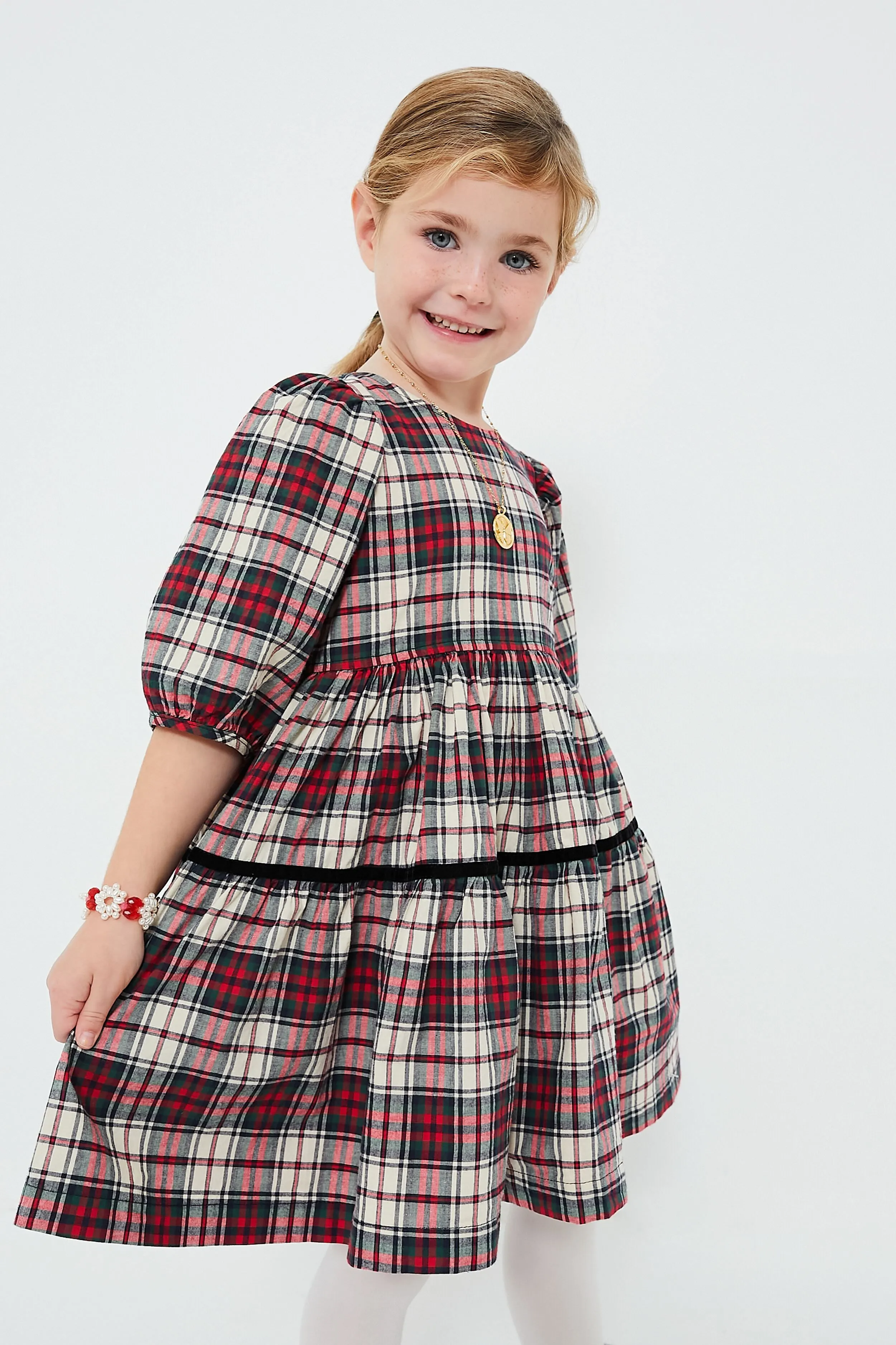 Holly Tartan Girls Maribelle Dress