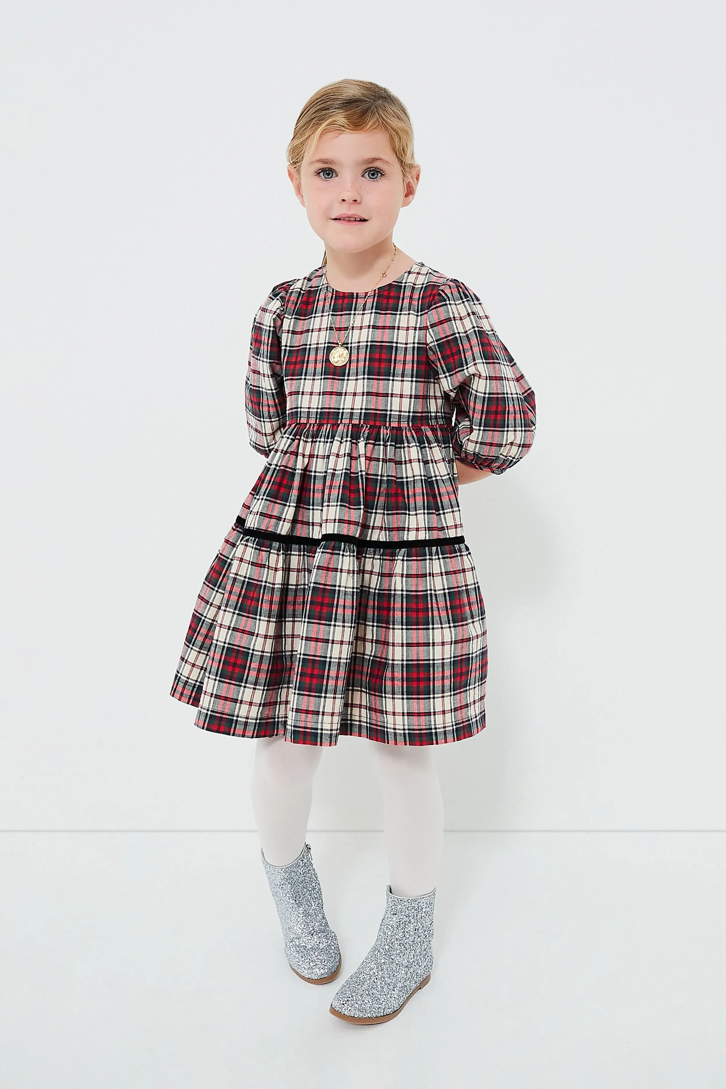 Holly Tartan Girls Maribelle Dress