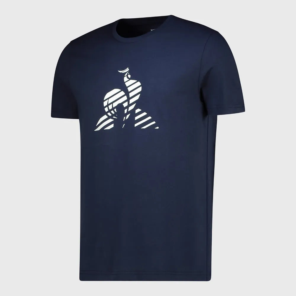 Le Coq Sportif Mens Core Graphic Tee SS No. 1 Blue/White _ 180616 _ Blue