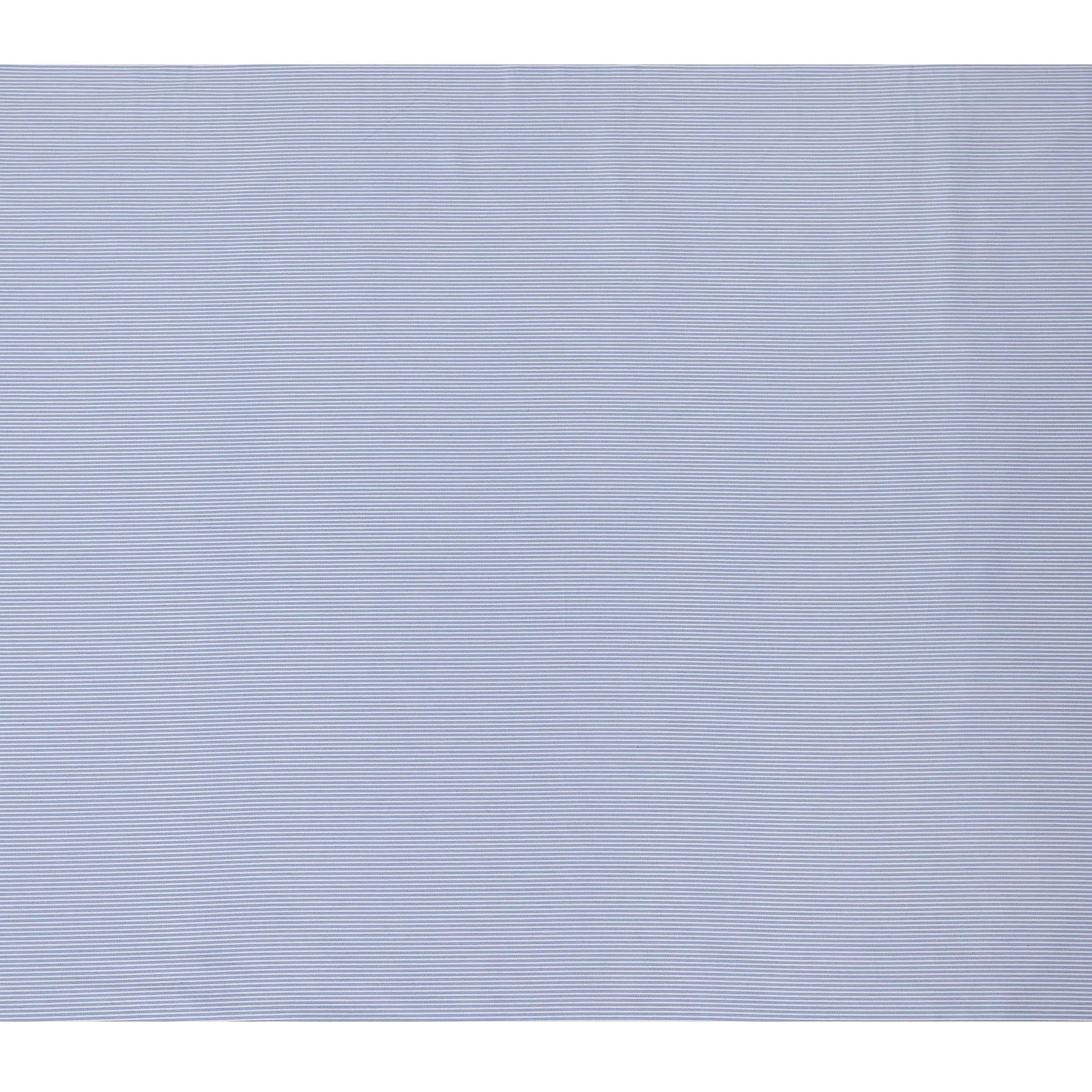 Light Blue & White Micro Striped 100% Cotton Shirting Fabric, 150 cm Width, Made in Italy-D20513