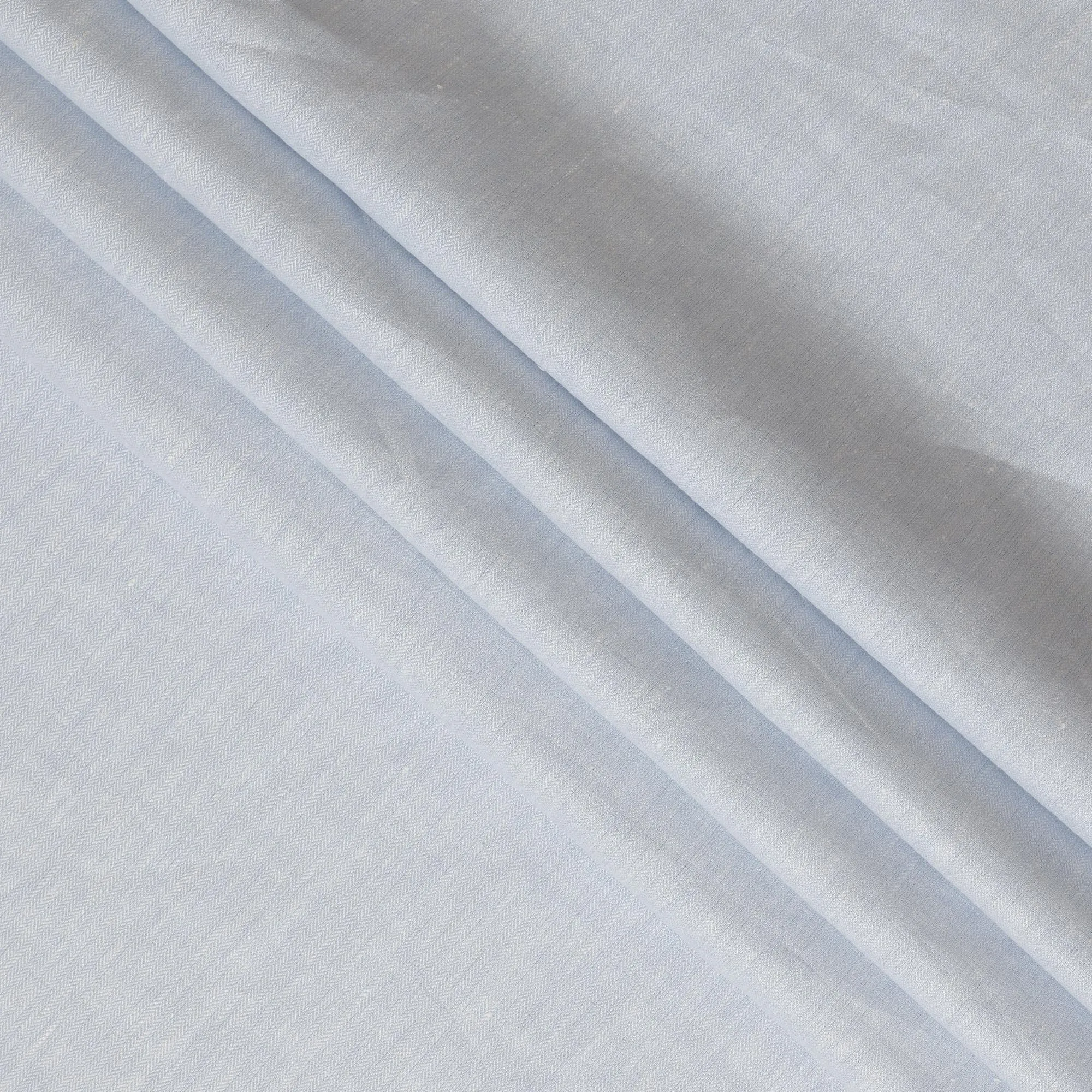 Light Blue Thick Linen Fabric for Jacketing and Trousers, 150 cm Width-D20548