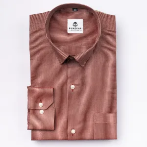 Light Red Color Lining Paper Cotton Shirts For Men