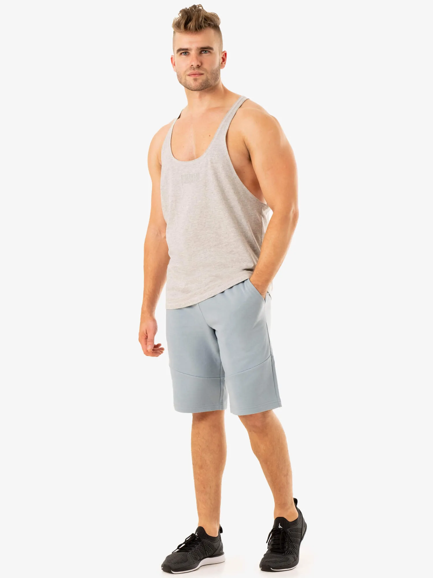 Limitless Stringer T-Back - Grey Marl