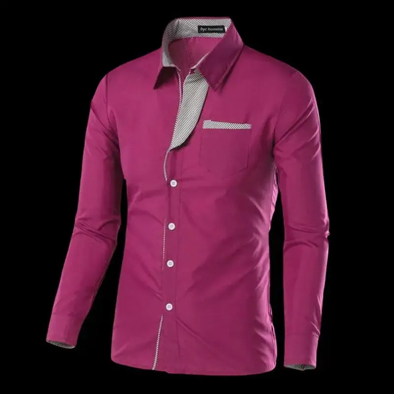 Male Fashion Shirts Full Sleeve Stripe