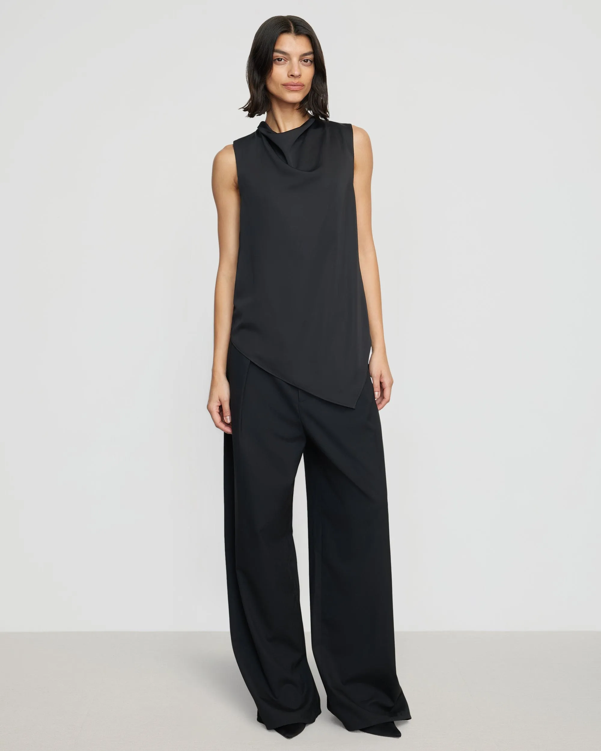 Marjon Asymmetric-Hem Blouse