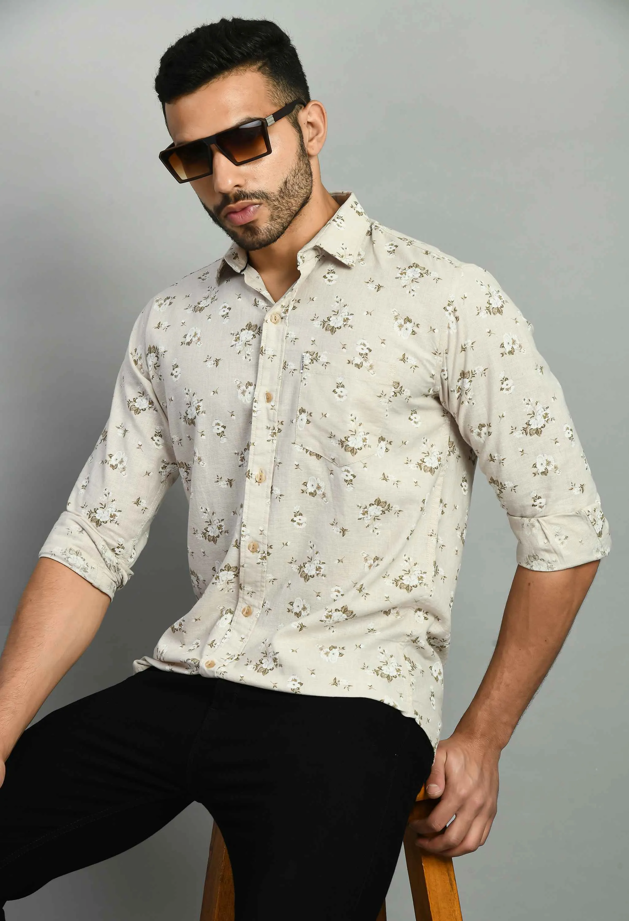 Men's Linan Smart Fit Floral Casual Shirt