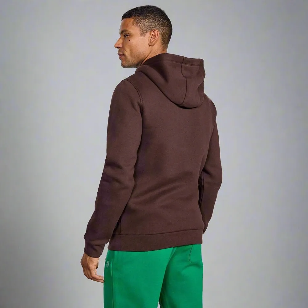 Mens The Comfort Zip Up Hoodie - Chocolate Brown