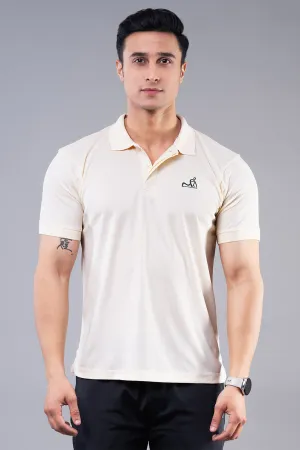 MINIMAL BUZZ CLASSIC POLO T-SHIRTS - CREAM