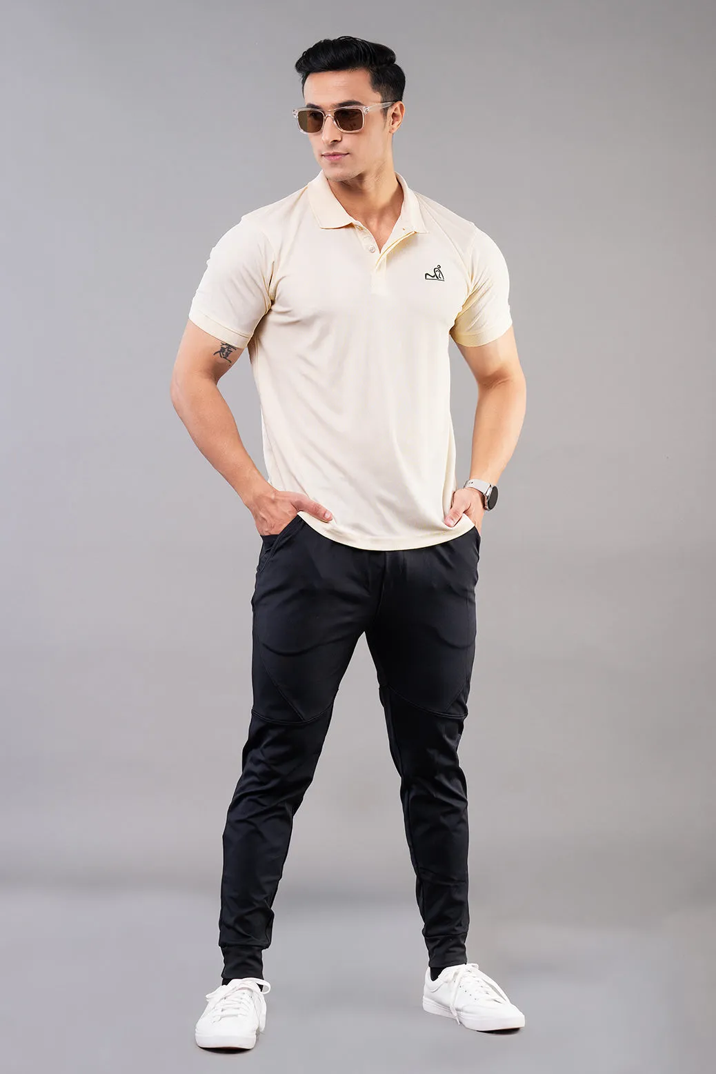 MINIMAL BUZZ CLASSIC POLO T-SHIRTS - CREAM