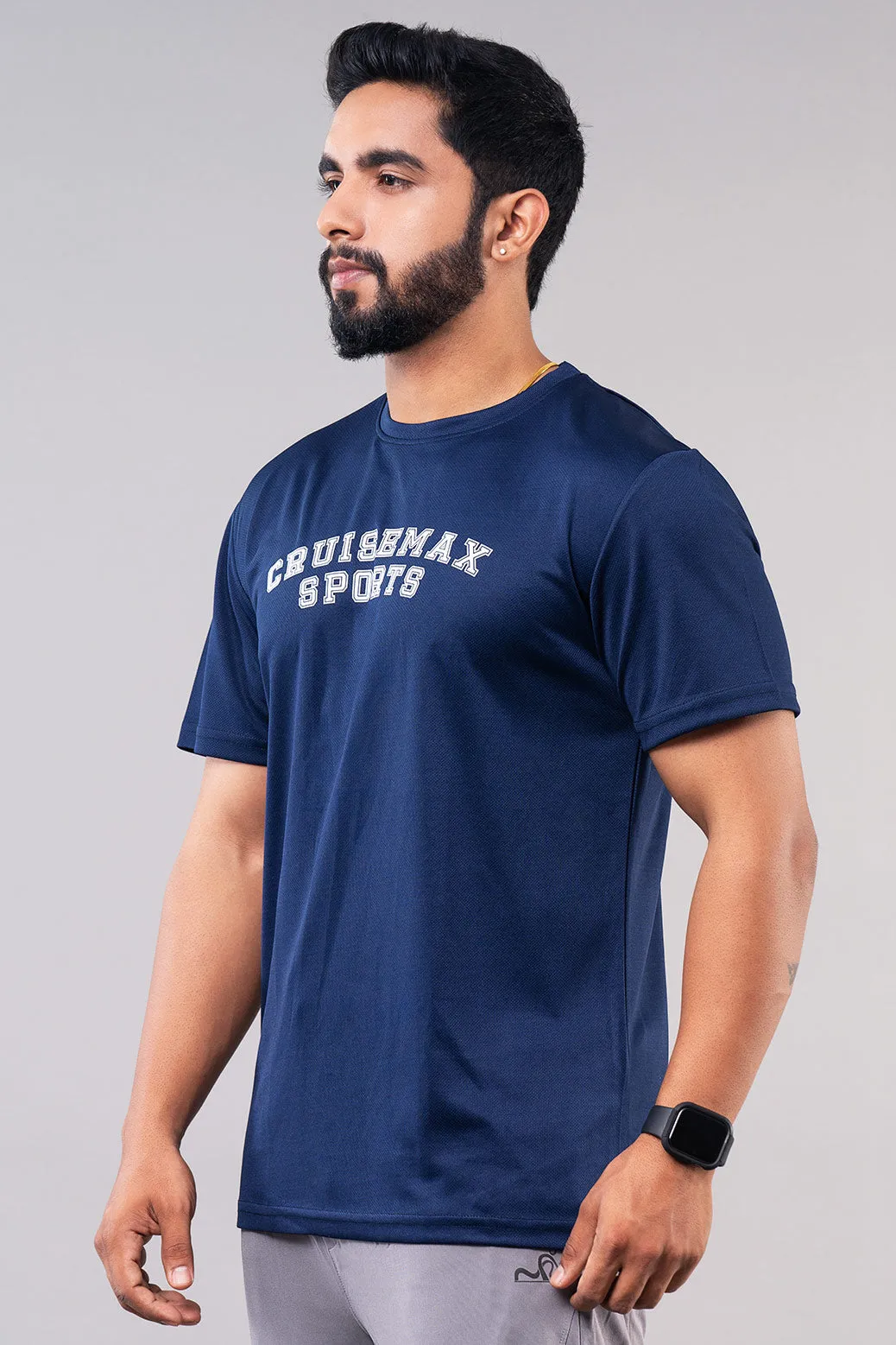 MINIMAL BUZZ VERSITY GRAPHIC T-SHIRTS - NAVY