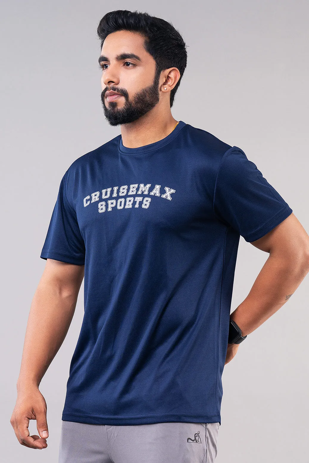 MINIMAL BUZZ VERSITY GRAPHIC T-SHIRTS - NAVY