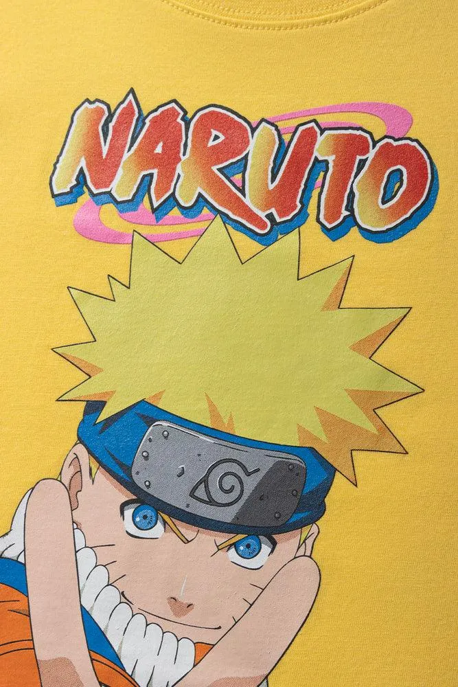 Naruto Short Sleeve T-Shirt Yellow