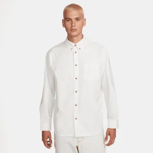 Nike Life White Long-Sleeve Oxford Button-Down Shirt